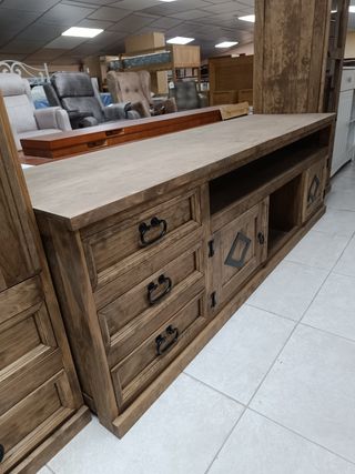 Salón rústico madera