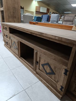 Salón rústico madera