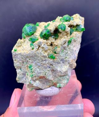 Minerali Granato Verde Spessartina Garnet Crystal