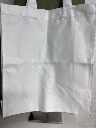 BOLSO TOTE GUCCI BLANCO ALGODON GRANDE