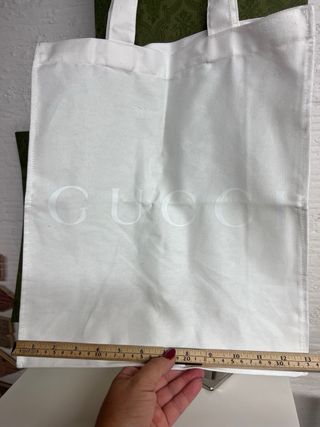 BOLSO TOTE GUCCI BLANCO ALGODON GRANDE