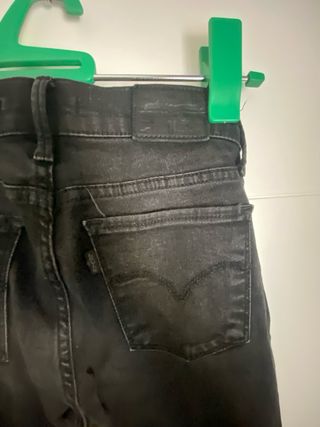 Pantalon vaquero Pitillo Negro 