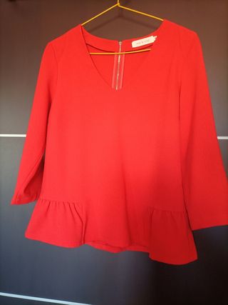 Camisa roja manga 3/4 