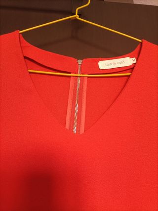 Camisa roja manga 3/4 