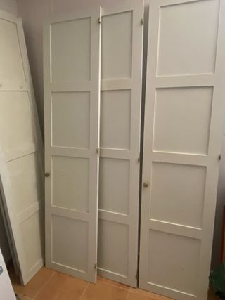 PUERTAS DE MADERA BLANCAS ARMARIO 6