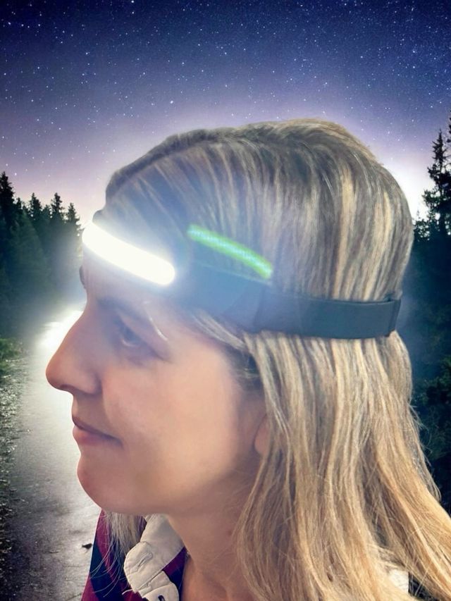 Linterna cabeza LED COB 5 W con sensor