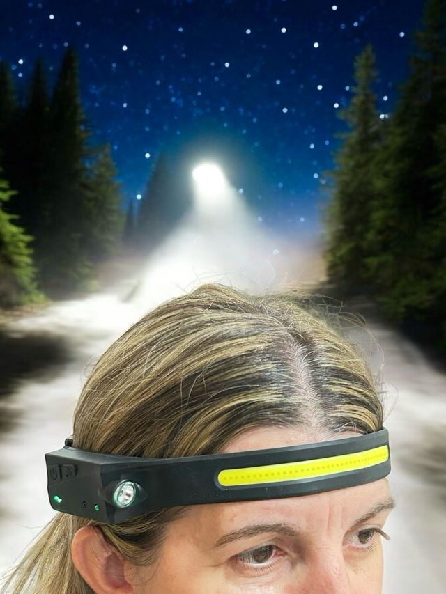 Linterna cabeza LED COB 5 W con sensor