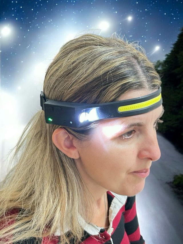 Linterna cabeza LED COB 5 W con sensor