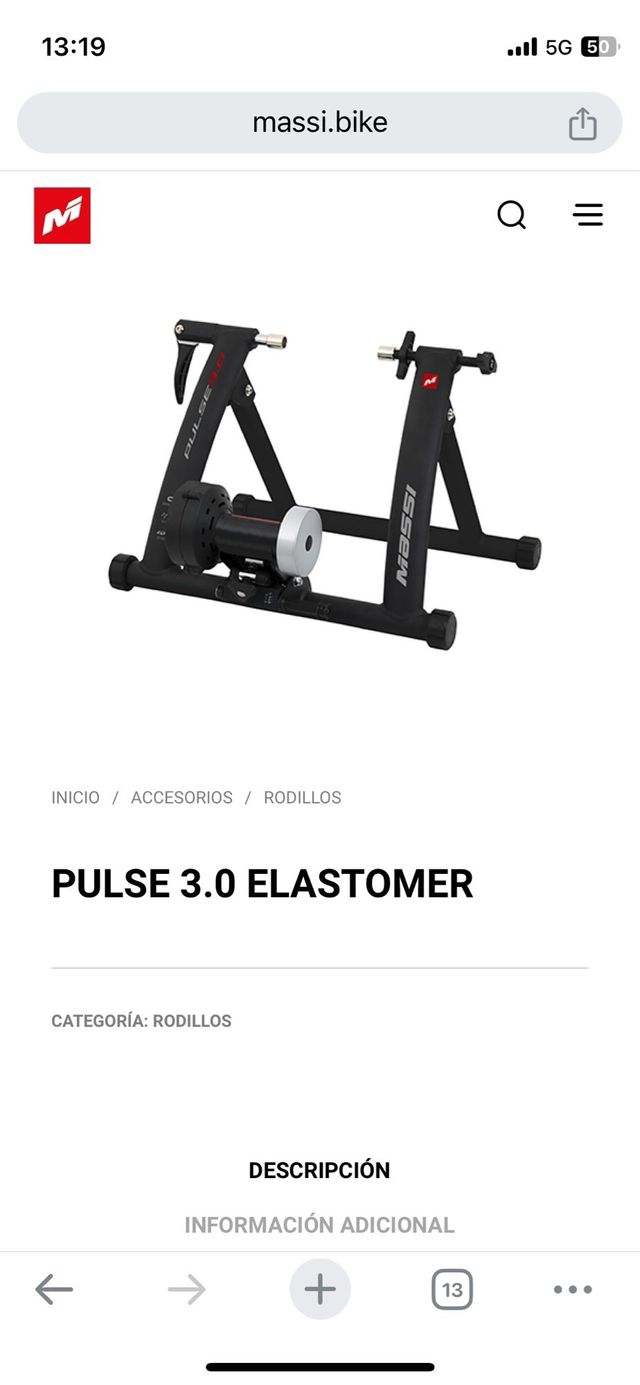 BICI ESTATICA: RODILLO PULSE 3.0 MASSI