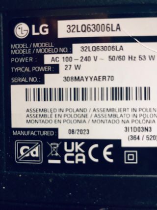 LG 32LQ63006LA despiece