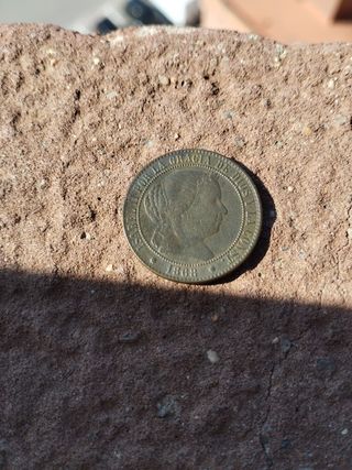 🪙Moneda 2,5 cent escudo isabel II 1868 OM