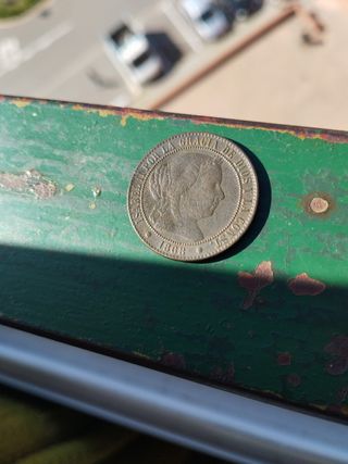 🪙Moneda 2,5 cent escudo isabel II 1868 OM