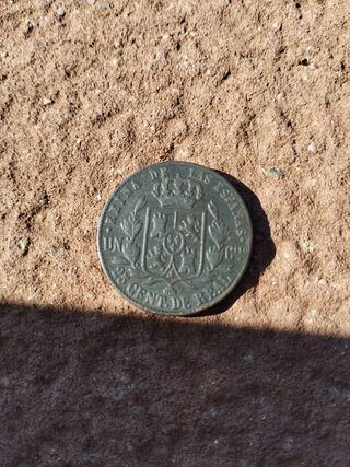 🪙Moneda 25 cent real isabel II 1862 Sg