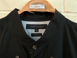 TOMMY HILFIGER camisa negra Slim talla XXL