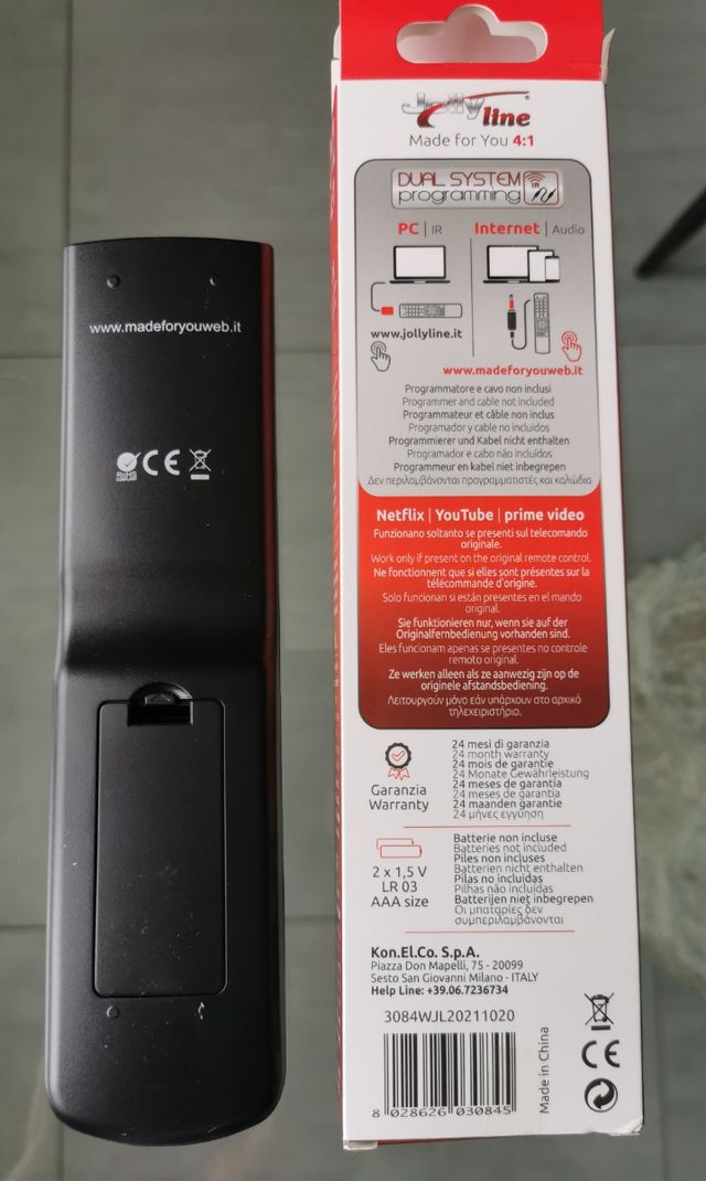 Telecomando TV universale programmabile 4.1