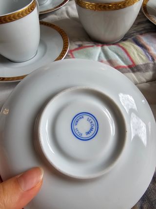 Set lotto di 6 tazzine + zuccheriera