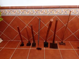 Herramientas agrícolas antiguas RESTAURADAS