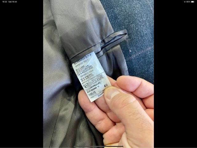 Cappotto in Lana Monopetto Uomo Taglia S/M