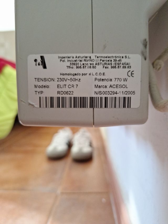 Calefactor de calor azul