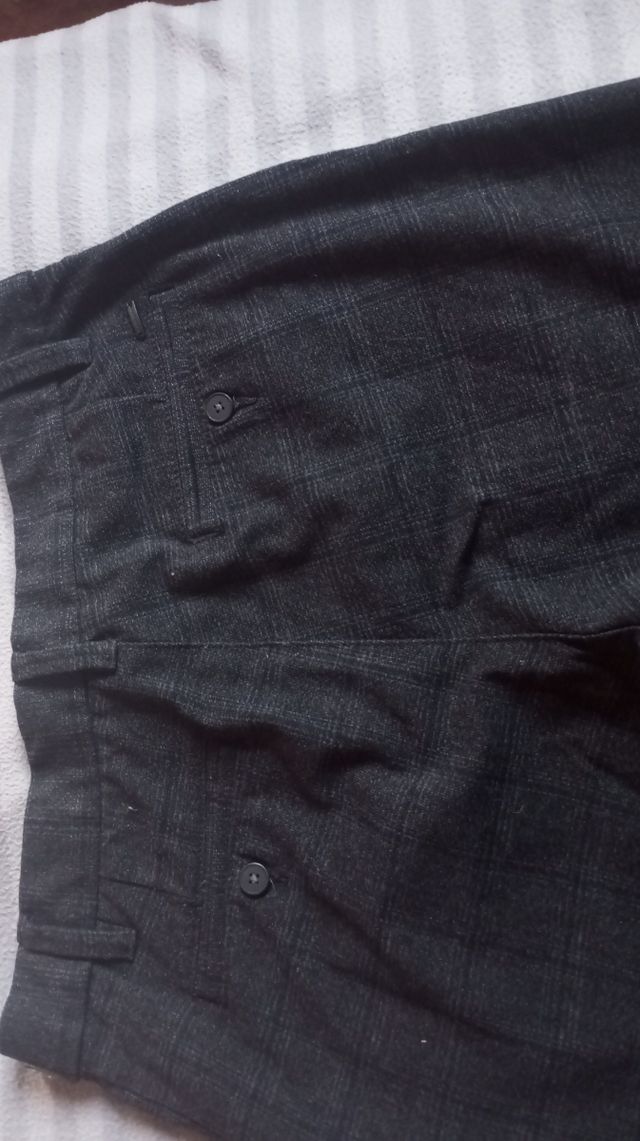 Pantalón vestir cuadros hombre