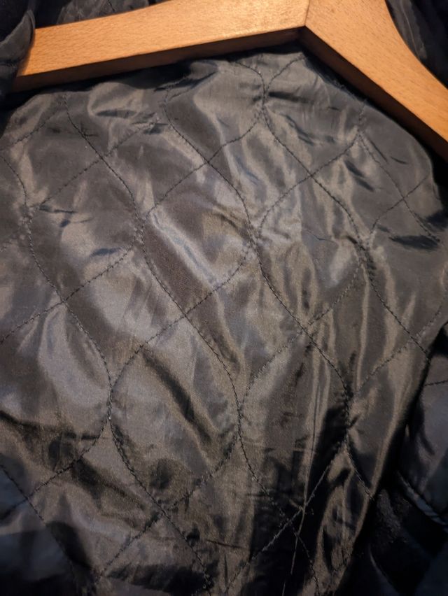 Abrigo de paño con capucha Bershka 