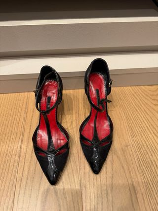 Zapato Carolina Herrera tacón negro mujer
