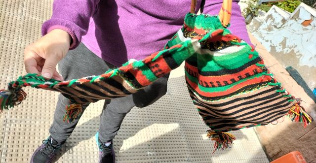 Bolso dos caras echo a mano