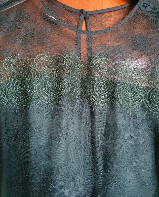 Vestito Pinko nero e verde taglia 42