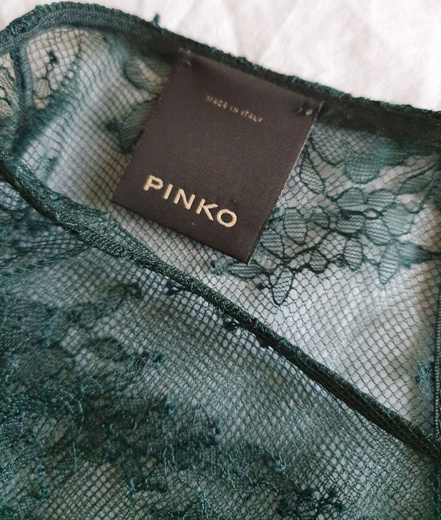 Vestito Pinko nero e verde taglia 42