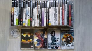 LOTE CONSOLA PSP Y 27 JUEGOS Y 4 PELIS UMD