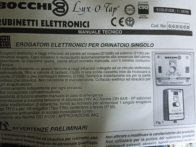 Rubinetto elettronico