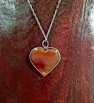 COLGANTE AMBAR Y PLATA