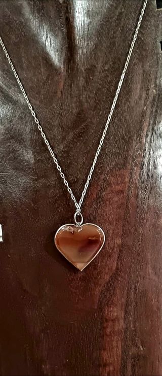 COLGANTE AMBAR Y PLATA