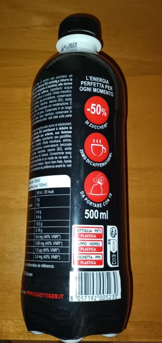 Bottiglia Energy Drink "Crazy Tiger"