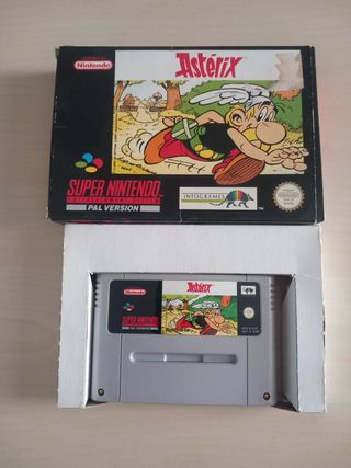 Juego Asterix para Super Nintendo. Versión PAL