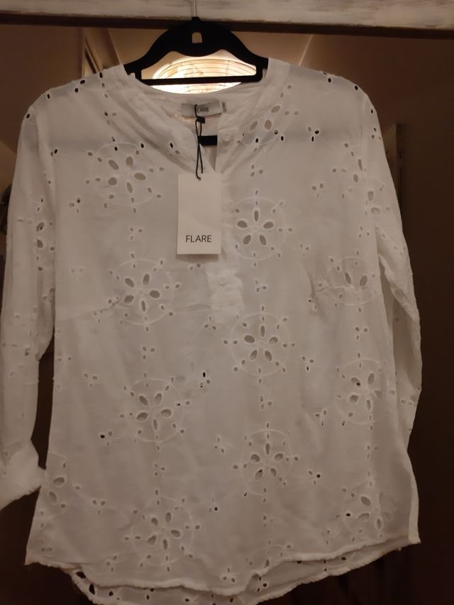 Camicia cotone tipo sangallo nuova