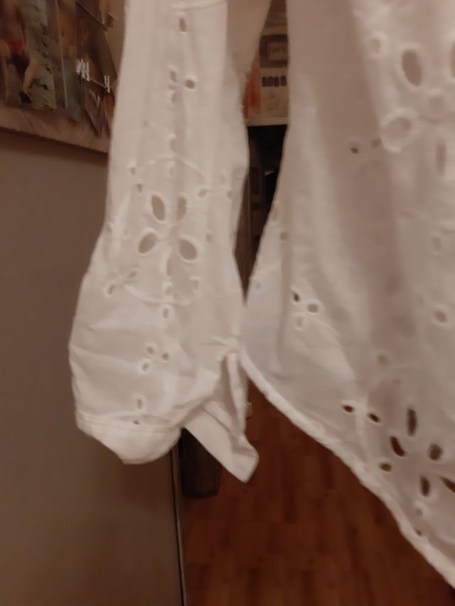 Camicia cotone tipo sangallo nuova