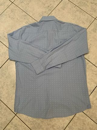Camicia uomo azzurra fantasia