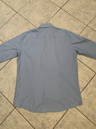 Camicia uomo azzurra fantasia