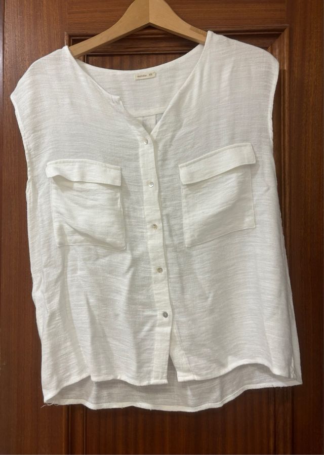 Blusa blanca sin mangas de Renatta&Go