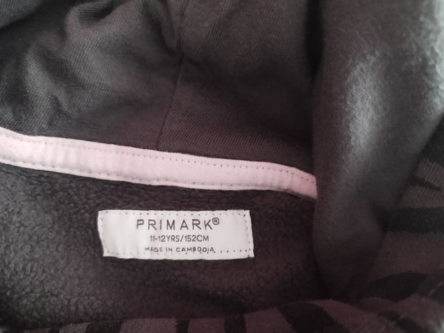 Sudadera estampada Primark, talla 11-12 años