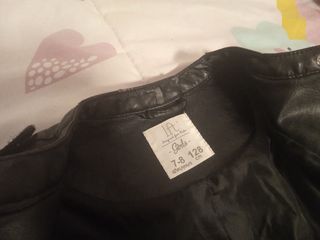 Cazadora cuero de niña