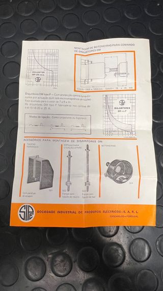 Disjuntor Monofasico Antigo 20A 380v DM-20 Tipo L