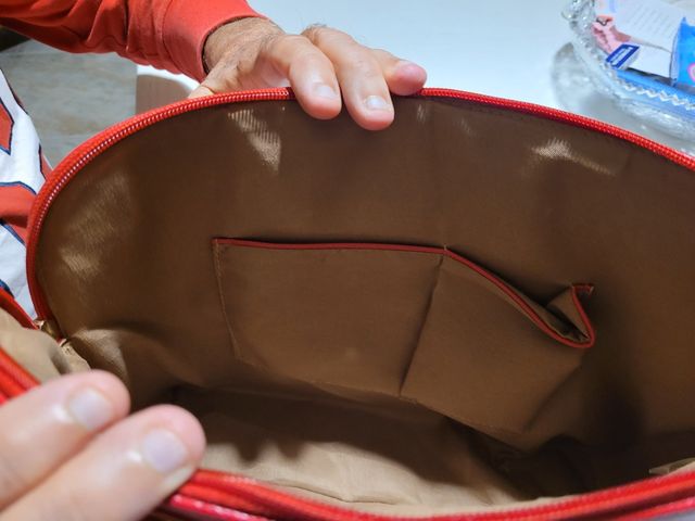 Borsa rossa in similpelle