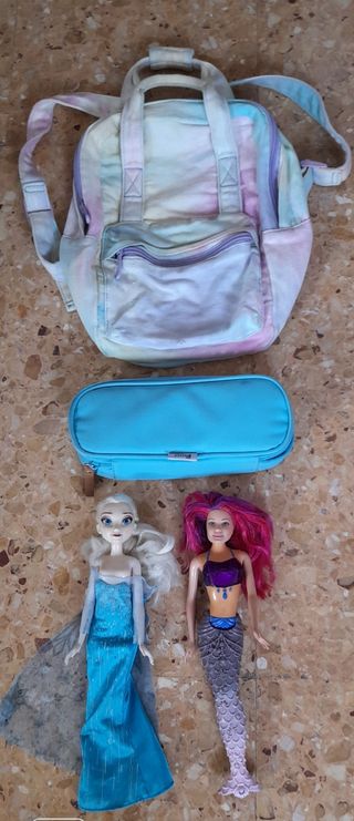 Muñeca barbi sirena y Frousen.