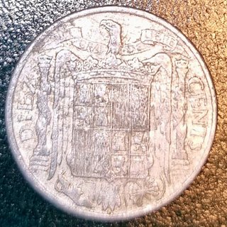 Moneda de Díez Centimos 1953