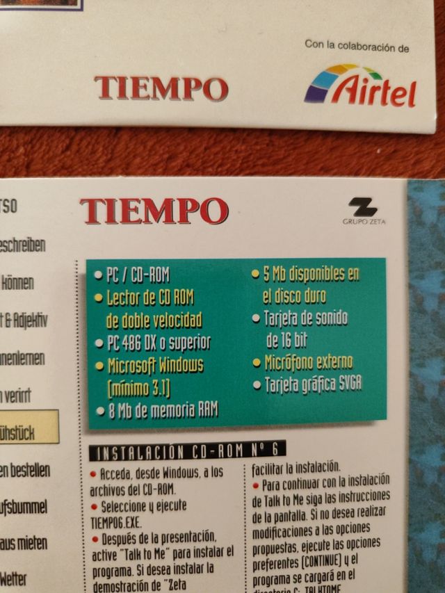 CDs de aprendizaje de francés y alemán.