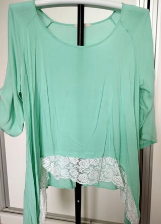 Blusa asimétrica mujer, XL 
