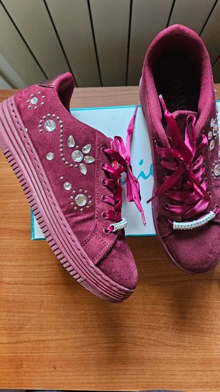Scarpe donna burgundi