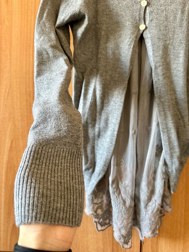 Maglia manica lunga con pizzo